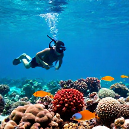 Caribbean Holidays, May Holidays, Travellers snorkelling over a colourful coral reef in crystal-clear turquoise water near Providenciales, Turks and Caicos Islands