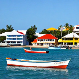 Caribbean Holidays, May Instagram Hotspots, Colourful waterfront and traditional fishing boats in Kingstown, Saint Vincent, bright Caribbean buildings and lively local atmosphere