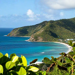 Caribbean Holidays, May Instagram Hotspots, Panoramic view of Saint Vincent and the Grenadines coastline in May, turquoise sea, green hills and soft tropical sunlight