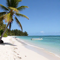 Caribbean Holidays, May Nature Holidays, A warm Saint Lucia beach in May with calm turquoise water, palms and a small boat near the shore