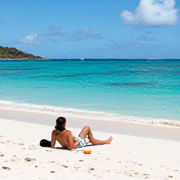Caribbean Holidays, May Solo Holidays, A solo traveller relaxing on a quiet white-sand beach in the British Virgin Islands in May, with turquoise sea and gentle sunshine