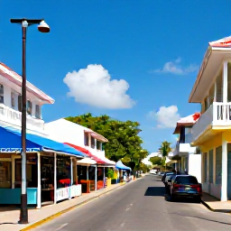 Caribbean Holidays, May Tours, Colourful sightseeing tour through Marigot and Philipsburg, showing local shops, historic buildings and palm-lined streets