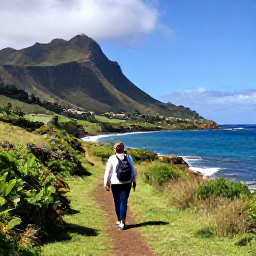 Caribbean Holidays, May Walking Holidays, A scenic coastal walking trail on Saint Vincent with green hills, turquoise sea and a relaxed Caribbean atmosphere