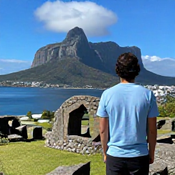 Caribbean Holidays, Montserrat Adventure Holidays, Traveller exploring the ruins and viewpoints of Plymouth on Montserrat with a local guide