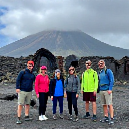 Caribbean Holidays, Montserrat Adventure, Small group exploring the volcanic exclusion zone and viewing the abandoned remains of Plymouth, Montserrat