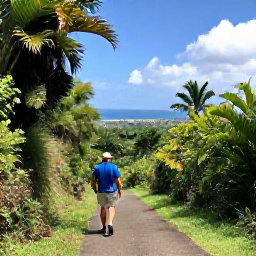 Caribbean Holidays, Montserrat April Tours, A tropical Montserrat trail in April with a friendly local guide, lush vegetation and views towards the sea
