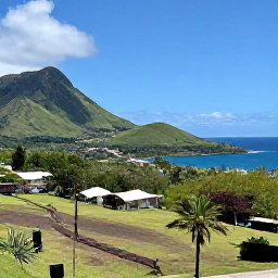 Caribbean Holidays, Montserrat August, A sunny coastal view of Montserrat in August, with green volcanic hills, blue Caribbean sea and a relaxed island atmosphere