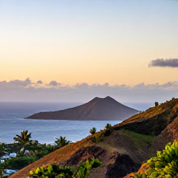 Caribbean Holidays, Montserrat Birdwatching, A quiet coastal viewpoint in Montserrat with tropical birds, volcanic hills, blue sea and a warm Caribbean sky