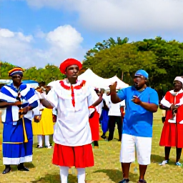 Caribbean Holidays, Montserrat Culture Holidays, Colourful Montserrat cultural festival with local musicians, dancers and visitors in traditional Caribbean dress