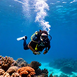 Caribbean Holidays, Montserrat Diving, A scuba diver exploring colourful coral reefs and clear turquoise water around Montserrat in November