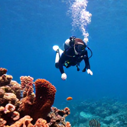 Caribbean Holidays, Montserrat Diving June, Scuba divers swimming over a volcanic reef with sponges, tropical fish and clear blue water off Montserrat