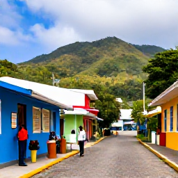 Caribbean Holidays, Montserrat February Holidays, Colourful Montserrat village street with local food, music and friendly Caribbean atmosphere