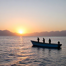 Caribbean Holidays, Montserrat Fishing January, A peaceful Montserrat fishing charter heading towards open Caribbean water at sunrise, with anglers enjoying the view from the boat