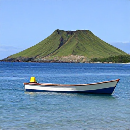 Caribbean Holidays, Montserrat Fishing January, A small fishing boat on calm blue Caribbean water near Montserrat in January, with the island's green volcanic coastline in the background