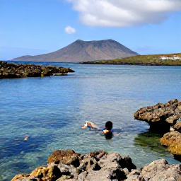 Caribbean Holidays, Montserrat in February, A snorkeller exploring clear water near Montserrat's rocky coast with colourful fish, quiet coves and volcanic scenery