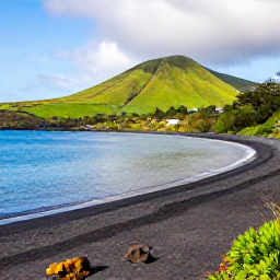 Caribbean Holidays, Montserrat Instagram Hotspots, Bright February morning at Montserrat&rsquo;s volcanic coastline, with emerald hills, dark sand and calm Caribbean water