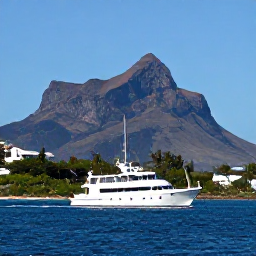 Caribbean Holidays, Montserrat Luxury, A private boat cruising beside Montserrat's volcanic coastline beneath a clear Caribbean sky