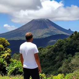 Caribbean Holidays, Montserrat Luxury Holidays, A knowledgeable local guide leading visitors through the lush Montserrat rainforest near volcanic viewpoints