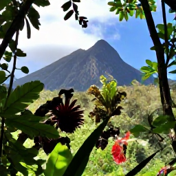 Caribbean Holidays, Montserrat Luxury Holidays, Private guided walk through Montserrat rainforest with volcanic peaks, tropical plants and dappled May sunlight