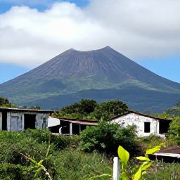 Caribbean Holidays, Montserrat May Holidays, A guided visit to the volcanic exclusion zone on Montserrat, showing the Soufriere Hills volcano, abandoned buildings and lush vegetation