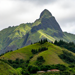 Caribbean Holidays, Montserrat Nature Holidays, Lush volcanic rainforest and rugged green hills on Montserrat, Caribbean island, natural travel photography