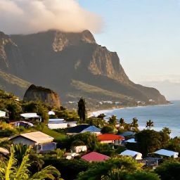 Caribbean Holidays, Montserrat Nature, Relaxed August afternoon in Montserrat with visitors enjoying nature, tropical coast and village life