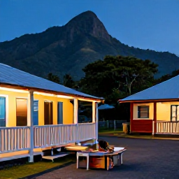 Caribbean Holidays, Montserrat September Tours, A relaxed Caribbean evening in a Montserrat village with local food, music and friendly residents