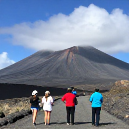 Caribbean Holidays, Montserrat Tours, Visitors exploring the volcanic exclusion zone near Soufri&egrave;re Hills on a guided Montserrat tour