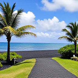 Caribbean Holidays, Montserrat Walking Holidays, A peaceful Montserrat beach and coastal path with black volcanic sand, palms and turquoise Caribbean water