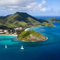 Caribbean Holidays, November Adventures, Aerial photograph of the British Virgin Islands in November, showing green volcanic hills, turquoise sea, sailing boats and scattered beaches