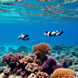 Caribbean Holidays, November Adventures, Snorkellers swimming above a colourful coral reef with tropical fish in clear turquoise water