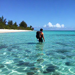 Caribbean Holidays, November Backpacking, A backpacker snorkelling in calm turquoise water near a quiet Grenada beach, with colourful fish and coral visible below