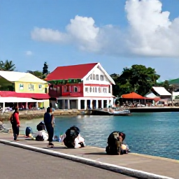 Caribbean Holidays, November Backpacking, The colourful waterfront and traditional buildings of St George's, Grenada, with backpackers exploring the harbour and market