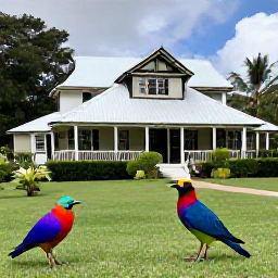Caribbean Holidays, November Birdwatching, Colourful tropical birds in a quiet garden near a historic plantation house on Nevis