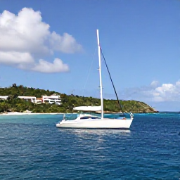 Caribbean Holidays, November BVI Holidays, Luxury yacht sailing between green Caribbean islands with calm blue water and a sunny November sky