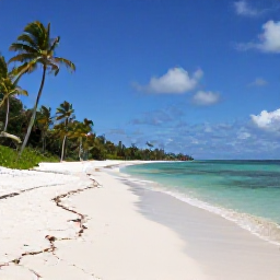 Caribbean Holidays, November Caribbean, Quiet Tobago beach with white sand, palm trees and clear turquoise water beneath a sunny sky