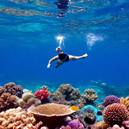 Caribbean Holidays, November Caribbean, Visitors snorkelling above a colourful coral reef in clear Caribbean water, with tropical fish and a small boat nearby, realistic travel photograph