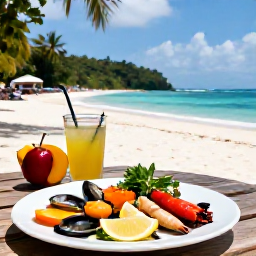 Caribbean Holidays, November Cooking Holidays, A beautiful Tobago beach near a small fishing village, with a fresh seafood lunch, tropical fruit and relaxed island scenery