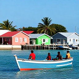 Caribbean Holidays, November Culture, A traditional Saint Barth&eacute;lemy fishing village with local boats, pastel houses, palms and residents going about their daily routines