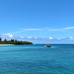 Caribbean Holidays, November Diving, A small dive boat approaching a sheltered tropical bay in Grand Turk, with calm blue sea and sunny November weather