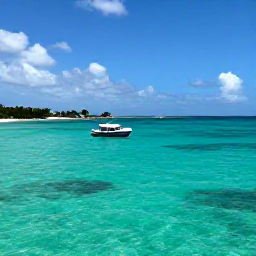 Caribbean Holidays, November Diving, A small dive boat heading towards quiet turquoise bays and offshore reefs near Saint Martin