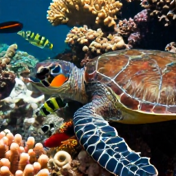 Caribbean Holidays, November Diving, Close-up underwater photograph of Caribbean reef fish, sea turtles and colourful coral near Saint Kitts