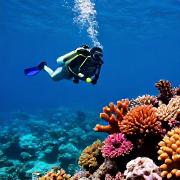 Caribbean Holidays, November Diving, Colourful coral reef and clear tropical water around Saint Vincent and the Grenadines, with scuba divers exploring beneath the surface