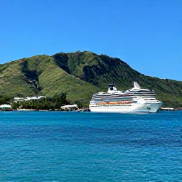 Caribbean Holidays, November Escapes, A bright Caribbean harbour with a small cruise boat, green volcanic hills and clear blue sea in Saint Kitts and Nevis