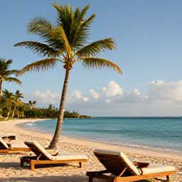 Caribbean Holidays, November Escapes, A secluded adults-only resort beside a calm Caribbean beach on Saint Kitts, with loungers, palms and warm November sunshine