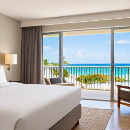 Caribbean Holidays, November Escapes, Elegant adults-only hotel room with balcony overlooking the Caribbean sea on Saint Kitts