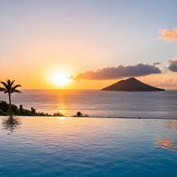 Caribbean Holidays, November Escapes, Peaceful adults-only infinity pool overlooking a Caribbean sunset in the United States Virgin Islands