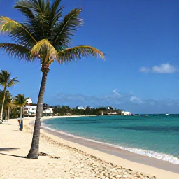 Caribbean Holidays, November Holidays, A sunny beach at an all-inclusive resort in St Thomas, United States Virgin Islands, with palm trees, turquoise water and relaxed November holiday atmosphere