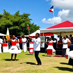 Caribbean Holidays, November Holidays, Colourful November cultural festival in Charlotte Amalie, St Thomas, with local musicians, dancers and island flags