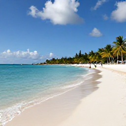 Caribbean Holidays, November Holidays, Grace Bay Beach in November with calm turquoise water, white sand, palm trees and a small number of visitors